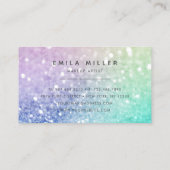  holografisch glitter Girly Glamoureus Visitekaartje (Achterkant)