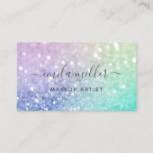  holografisch glitter Girly Glamoureus Visitekaartje (Voorkant)