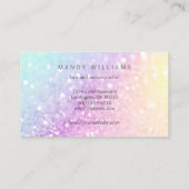 holografisch glitter Girly Glamoureus Visitekaartje (Achterkant)