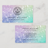 holografisch glitter Girly Glamoureus Visitekaartje (Voorkant / Achterkant)