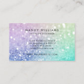 holografisch glitter Girly Glamoureus Visitekaartje (Achterkant)