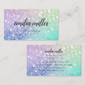  holografisch glitter Girly Glamoureus Visitekaartje (Voorkant / Achterkant)