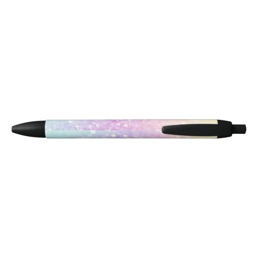  holografisch glitter Girly Glamoureus Zwarte Inkt Pen (Achterkant)