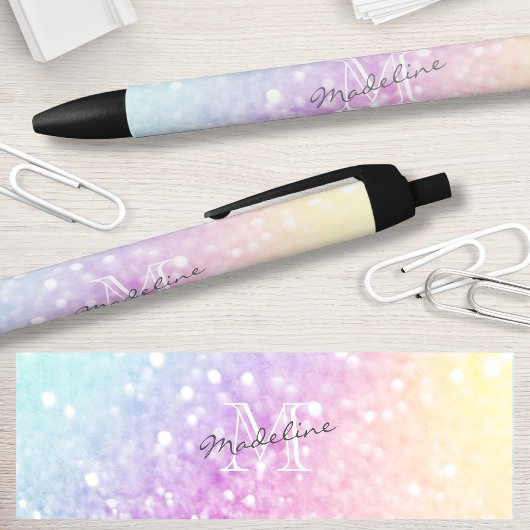  holografisch glitter Girly Glamoureus Zwarte Inkt Pen