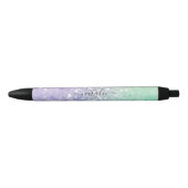  holografisch glitter Girly Glamoureus Zwarte Inkt Pen (Voorkant)