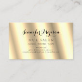 Holografisch glitter Modern Beauty Salon Gold Blac Visitekaartje (Achterkant)