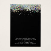 Holografisch glitter oorringen juwelier display Ka Visitekaartje (Achterkant)