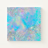 Holografisch Glitter Opal Quinceañera Guest Book Notitieboek (Achterkant)
