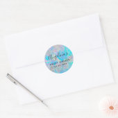 Holografisch Glitter Opal Sweet Sixteen Ronde Sticker (Envelop)