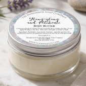 Holografisch Glitter Rand Body Butter Pot Label