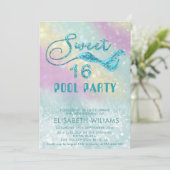 Holografisch glitter-staartgroep kaart (Staand voorkant)