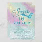 Holografisch glitter-staartgroep kaart (Voorkant / Achterkant)