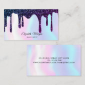 Holografisch glitter-stuurprogramma's elegant prof visitekaartje (Voorkant / Achterkant)