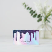 Holografisch glitter-stuurprogramma's elegant prof visitekaartje (Staand voorkant)