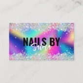 Holografisch Glitter Technicus Nagelsalon  Visitekaartje (Voorkant)