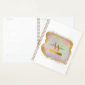 Holografisch Gold Glitter Hair & Makeup-benoeming Planner (Display)