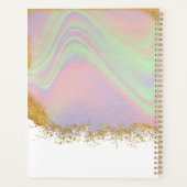 Holografisch Gold Glitter Hair & Makeup-benoeming Planner (Achterkant)