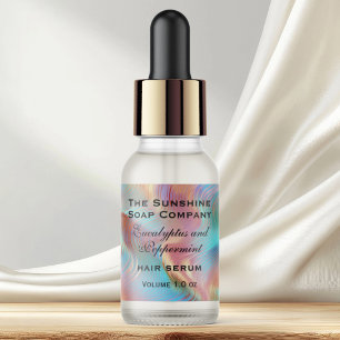 Holografisch golvende cosmetica druppelfles label