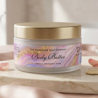 Holografisch & Goud Cosmetica Body Butter Pot Labe
