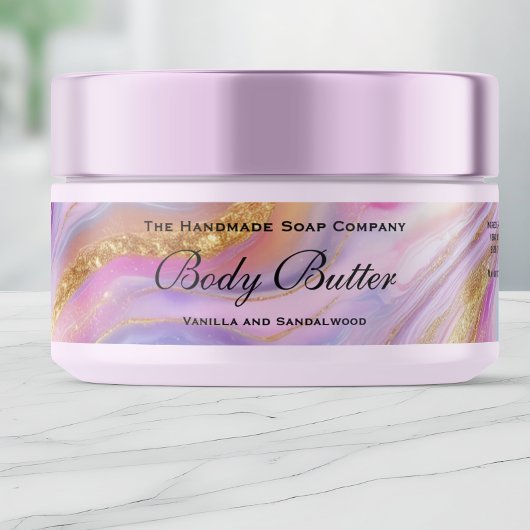 Holografisch & Goud Cosmetica Body Butter Pot Labe