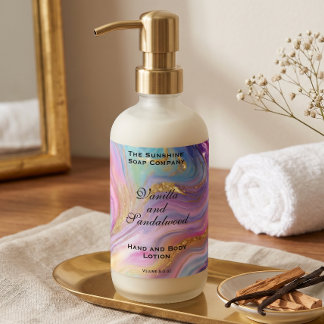 Holografisch & Goud Folie Cosmetica Fles Etiket