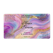 Holografisch & Goud Folie Drupperfles Etiket (Voorkant)
