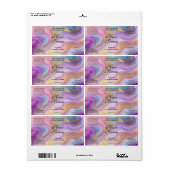 Holografisch & Goud Folie Drupperfles Etiket (Full Sheet)