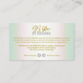 Holografisch goud Glitter-gloedbehandeling Visitekaartje (Achterkant)