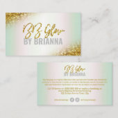 Holografisch goud Glitter-gloedbehandeling Visitekaartje (Voorkant / Achterkant)
