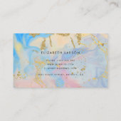 Holografisch Goud Glitter Modern Haar Stijlvolle S Visitekaartje (Achterkant)