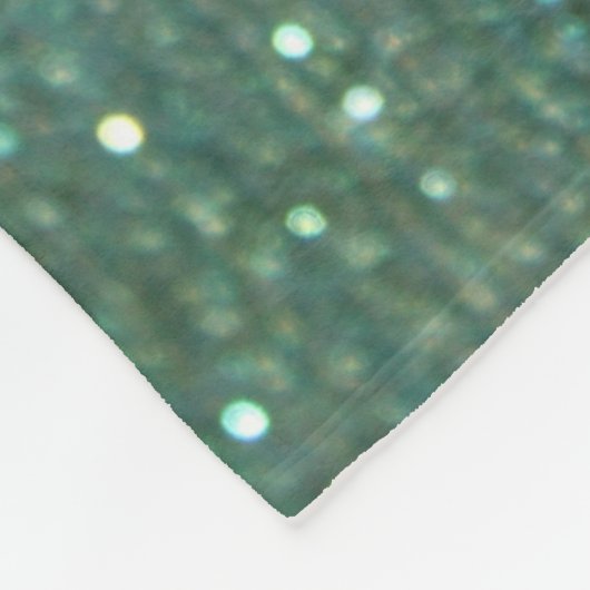 Holografisch goud Glitter Monogram Fleece Deken (Hoek)