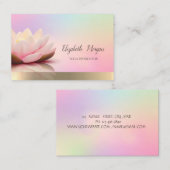 Holografisch goud, Lotus, Yoga Visitekaartje (Voorkant / Achterkant)