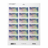 Holografisch goud waterverf script bedankt squar etiket (Full Sheet)