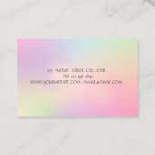 Holografisch goud,Yoga Girl Visitekaartje (Achterkant)