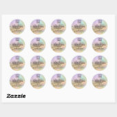 Holografisch gouden abstracte aangepaste logo beda ronde sticker (Vel)