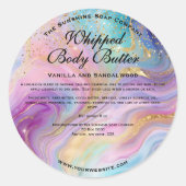 Holografisch Gouden Glitter Body Butter Pot Label (Voorkant)