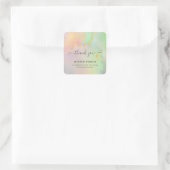 Holografisch gouden waterverf script bedankt klas vierkante sticker (Tas)