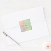 Holografisch gouden waterverf script bedankt klas vierkante sticker (Envelop)