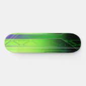 Holografisch groen en zwart sci-Fi-paneel Persoonlijk Skateboard (Horizontaal)