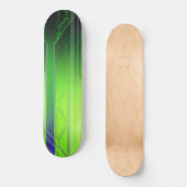 Holografisch groen en zwart sci-Fi-paneel Persoonlijk Skateboard (Voorkant)