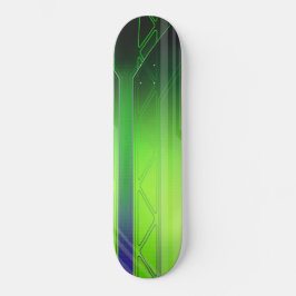 Holografisch groen en zwart sci-Fi-paneel Persoonlijk Skateboard