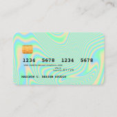 Holografisch groene creditcard visitekaartje (Voorkant)