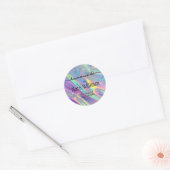 Holografisch handgemaakt retouradres ronde sticker (Envelop)