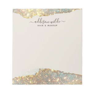 Holografisch handtekening schrift Modern Glam Glit Notitieblok
