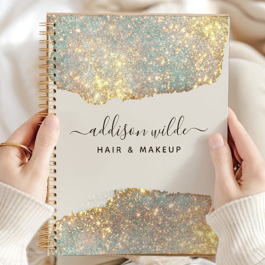 Holografisch handtekening schrift Modern Glam Glit Planner