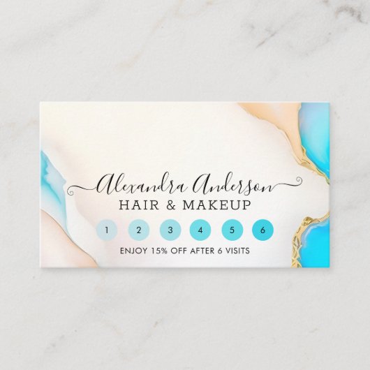 Holografisch handtekeningenscript Agate Marble Sal Klantenkaartje (Voorkant)