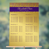 Holografisch handtekeningscript Modern Gold Glitte Acryl Bord (Neutraal)