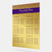 Holografisch handtekeningscript Modern Gold Glitte Acryl Bord (Hoek)