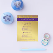 Holografisch handtekeningscript Modern Gold Glitte Flyer (Enkel)