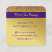 Holografisch handtekeningscript Modern Gold Glitte Kortingskaartje (Achterkant)